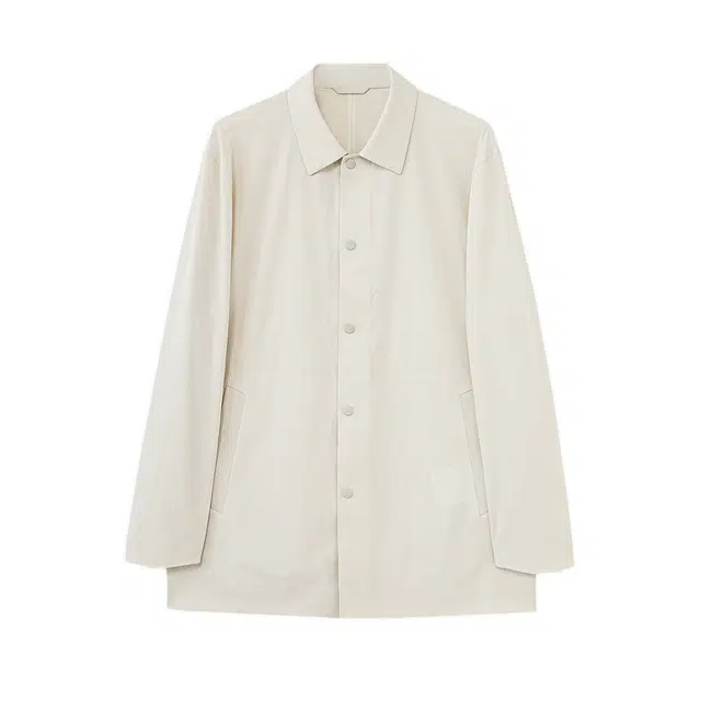 丹宁哲学 都市穿梭者系列 防风科技无缝贴合工艺春季纯色长袖翻领标准风衣 男款