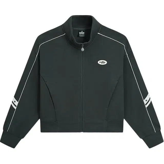 特步 立领休闲拼色百搭短款宽松夹克外套 女款