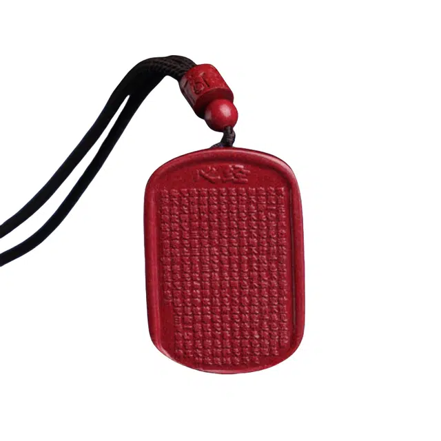 茂琼 简约 时尚 无事牌心经吊坠平安紫金砂金刚经本小众百搭高级感#好运 朱砂 项链 男女同款情侣款