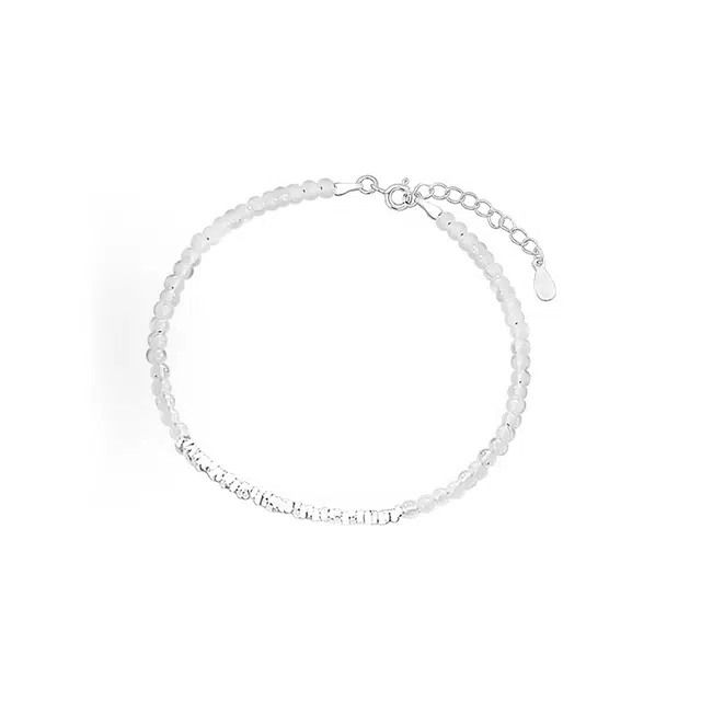 雅谷 碎银几两 岁岁有你 岁岁平安  日常百搭#好运 玛瑙 手链 男女同款情侣款