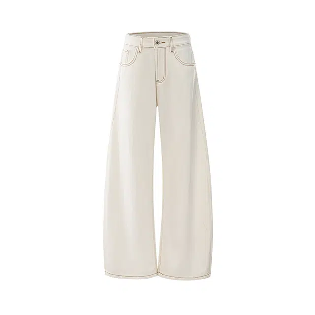 金盾 美式阔腿复古时尚简约弯刀牛仔裤 男款