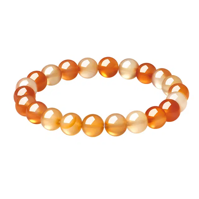 周大生 【财源滚滚】新中式素玉串珠 招财纳福 学生党小众通勤日常百搭款 简约风穿搭古典气质 叠戴显白贵气感穿搭 #好运 玉髓 手串 女款