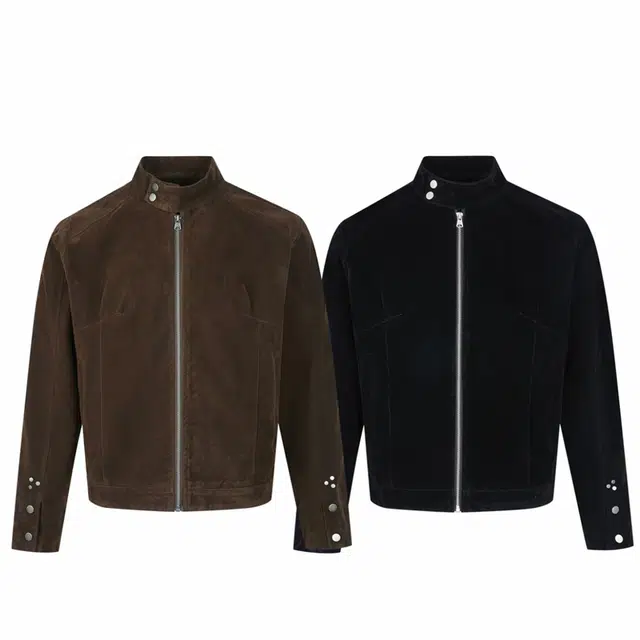 【dme】 美式潮流复古质感立领毛绒仿麂皮袖口纽扣设计超吸睛摩登时代时尚担当夹克 男女同款