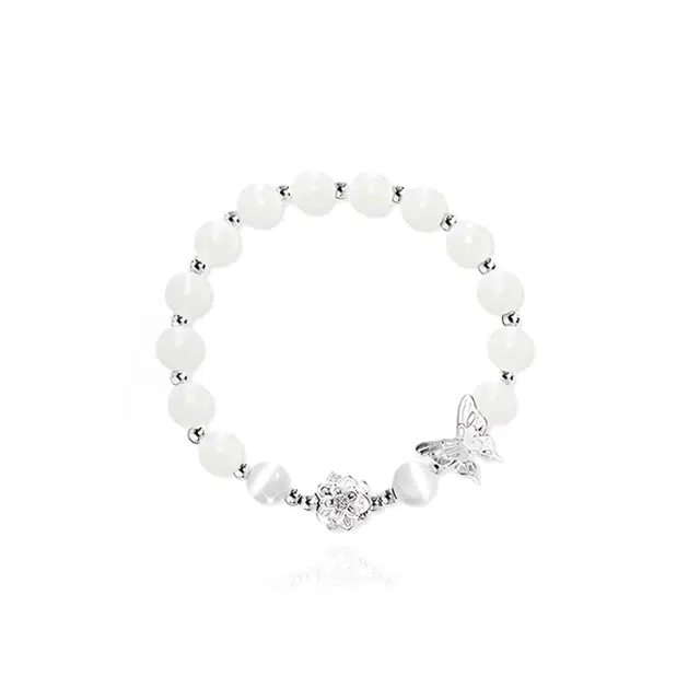 【桃之夭夭】 重庆金店 桃花朵朵 灼灼其华新中式白月光轻奢精致优雅气质甜美浪漫通勤百搭古典温婉#好运 琉璃 手串 男女同款情侣款