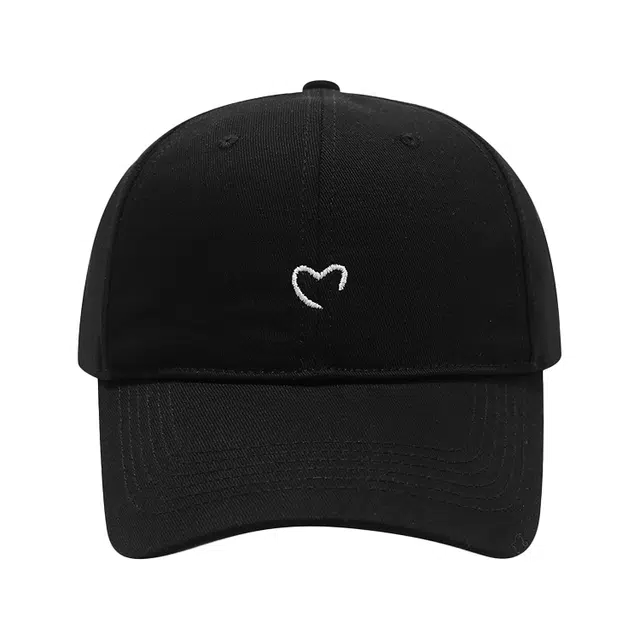 【出勤神器】 俞兆林 日系简约初色小清新爱心刺绣轻奢感防紫外线大头围棒球帽显脸小 棉  鸭舌帽 男女同款情侣款