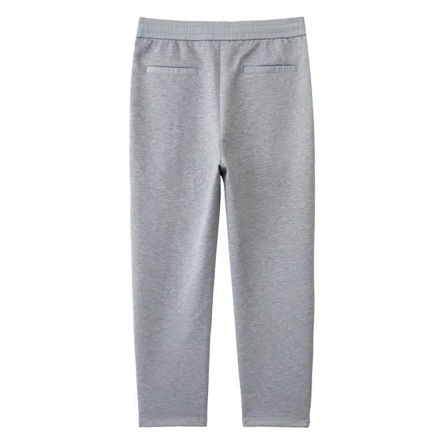 丹宁哲学 简约休闲系列 易打理抗皱针织面料春秋厚款松紧腰休闲裤 男款