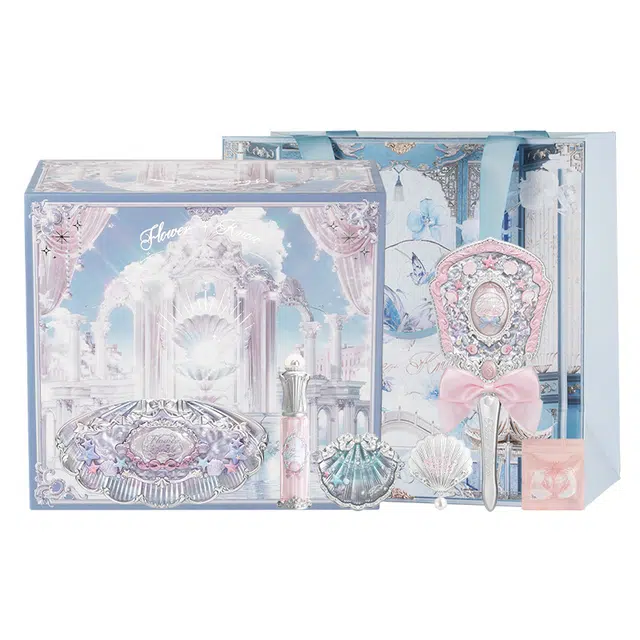 花知晓 珍贝绮彩礼盒彩妆套装 易上色自然持久奶油肌哑光不脱妆亮泽服帖