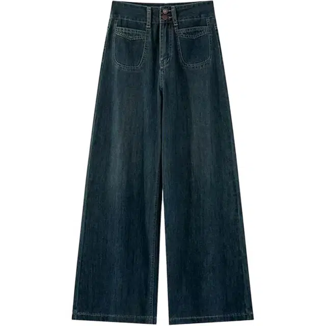 花蔓色 大阔腿慵懒风高腰宽松显瘦地长裤牛仔裤 女款