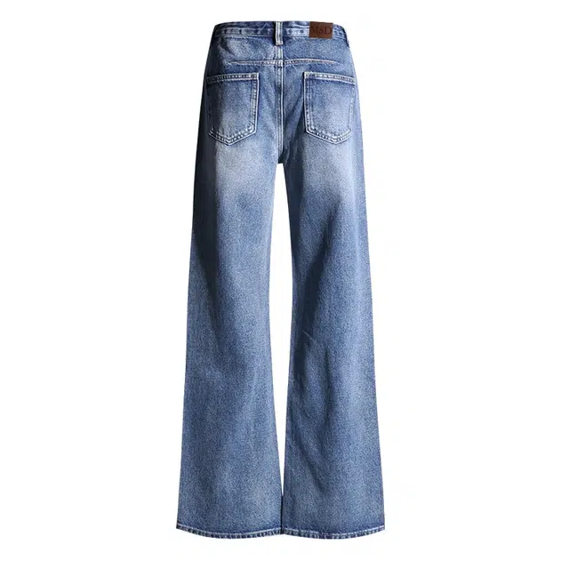 玫丝朵 百搭时尚休闲简约清新牛仔裤 女款