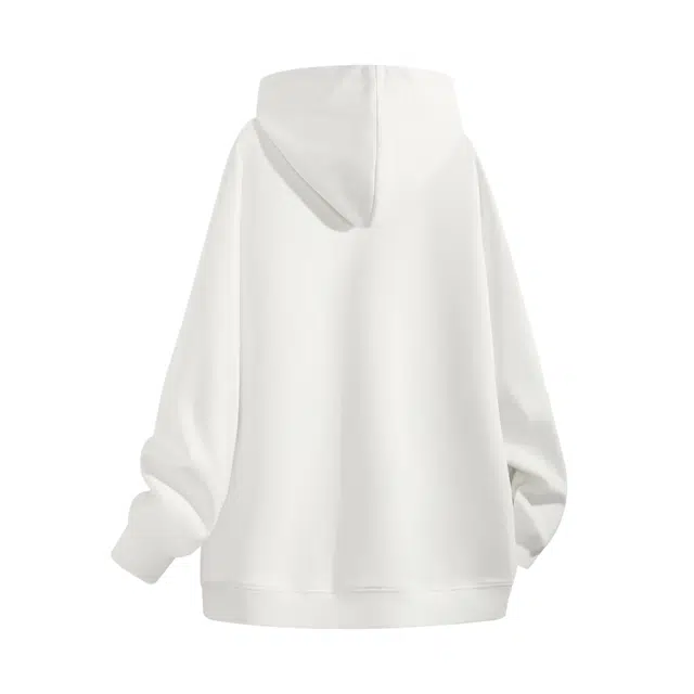 吾皇猫 美式复古潮牌字母泼墨创意设计宽松连帽纯色百搭舒适休闲户外运动长袖卫衣 男女同款