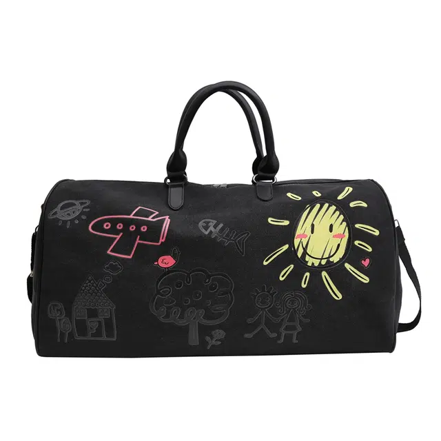 尊梵 大容量印花高级通勤出差 帆布 旅行包 男女同款情侣款 多色