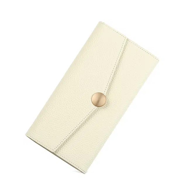 TUCANO Classic Leather Wallet Elephant Gray Ivory