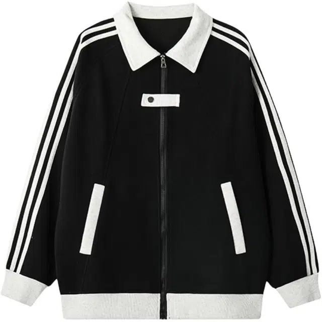 太子龍 美式条纹休闲开衫潮牌学院风百搭运动卫衣 男款