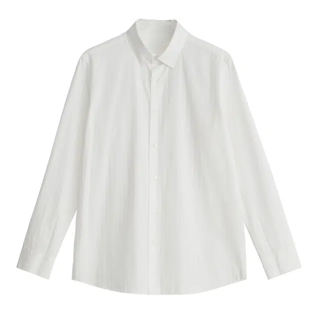 丹宁哲学 极简商务系列 高端暗纹提花秋季通勤纯棉衬衫 男款