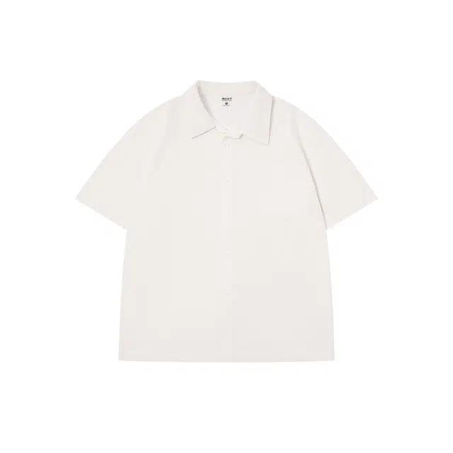 棉的美学 日系小清新系短袖夏季宽松休闲工装衬衣衬衫 男款