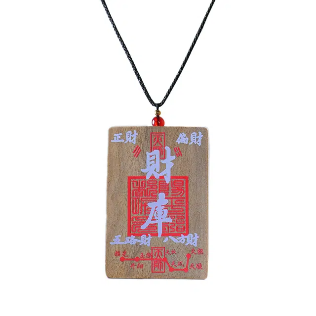 嫒柯 接住唐卡带来好运 国潮新中式百搭轻奢简约高级设计感素雅美观复古风文艺风福禄寿禧转运#好运 楠木 项链 男女同款情侣款