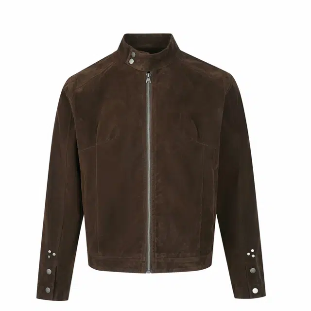 【dme】 美式潮流复古质感立领毛绒仿麂皮袖口纽扣设计超吸睛摩登时代时尚担当夹克 男女同款