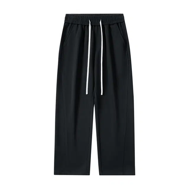 金盾 纯色系带直筒休闲裤 男款