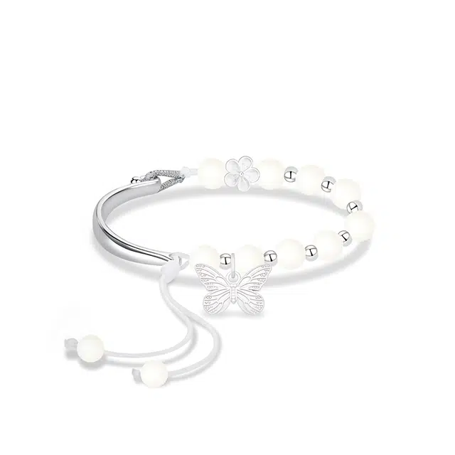 【顺遂如意】 重庆金店 星光蝴蝶平安锁 平安吉祥新中式白月光清冷复古民族风轻奢精致优雅气质温柔#好运 琉璃 手链 男女同款情侣款