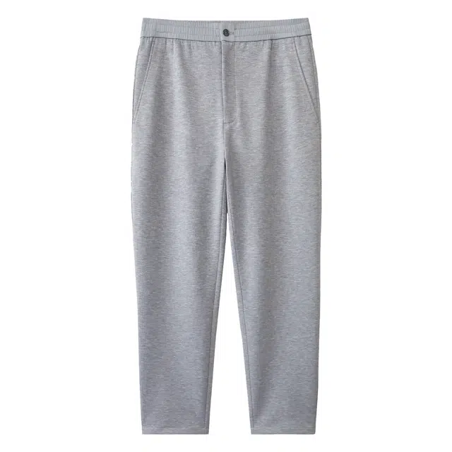 丹宁哲学 简约休闲系列 易打理抗皱针织面料春秋厚款松紧腰休闲裤 男款