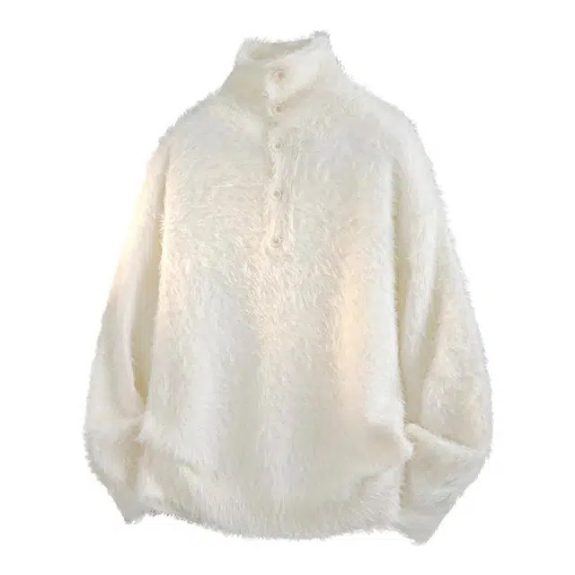 金盾 日系美式立领宽松休闲针织衫 男款