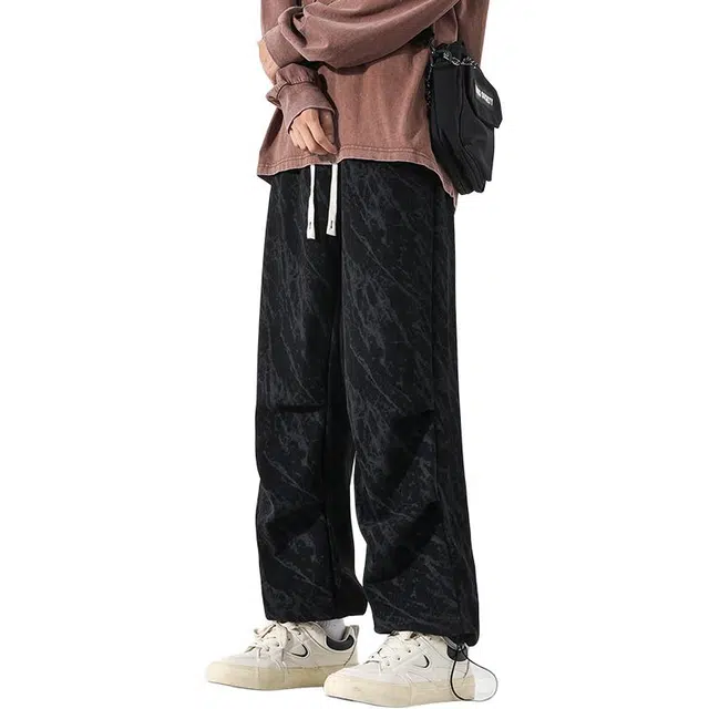 金盾 垂感百搭高街复古个性街头休闲裤 男款