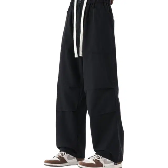 金盾 美式复古高街侧边大口袋宽松休闲裤 男款