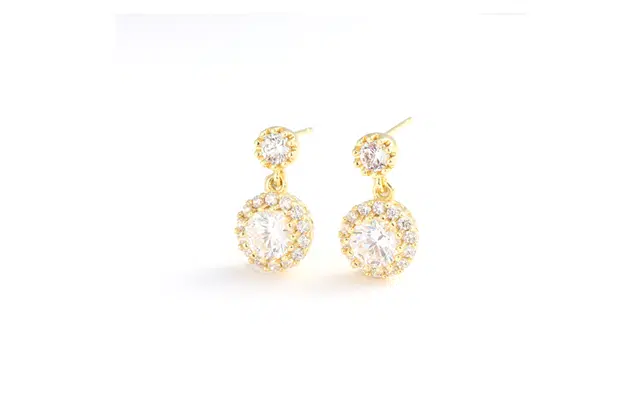 迎百宝 爆闪满天星 小众设计简约日常通勤百搭迷人有气质 轻奢时尚高级洋气璀璨闪亮 可修饰脸型 合金 耳环 女款