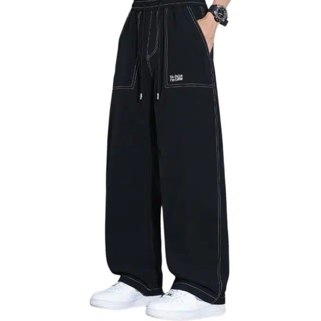 金盾 弯刀直筒薄款宽松百搭休闲裤 男款