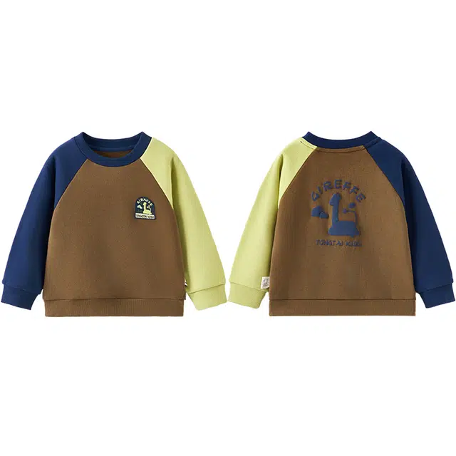 童泰卫衣 春秋季男童衣服儿童休闲外出圆领套头上衣百搭童装 婴幼童