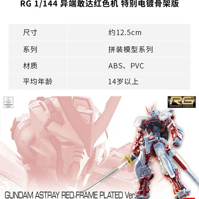 BANDAI RG 1144 SEED MSV ASTRAY 13cm