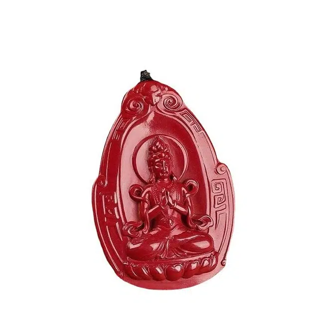 茂琼 时尚 简约 观音菩萨吊坠首饰饰品高含量小众百搭高级感#好运 朱砂 项链 男女同款情侣款