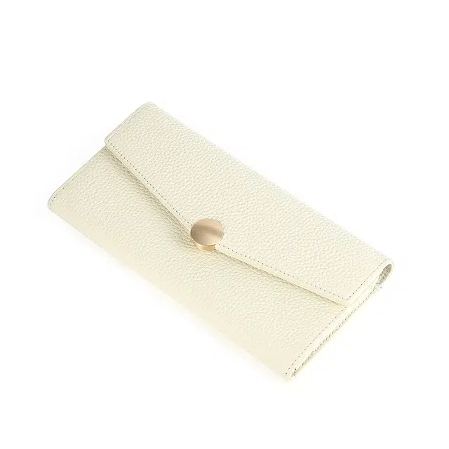 TUCANO Classic Leather Wallet Elephant Gray Ivory