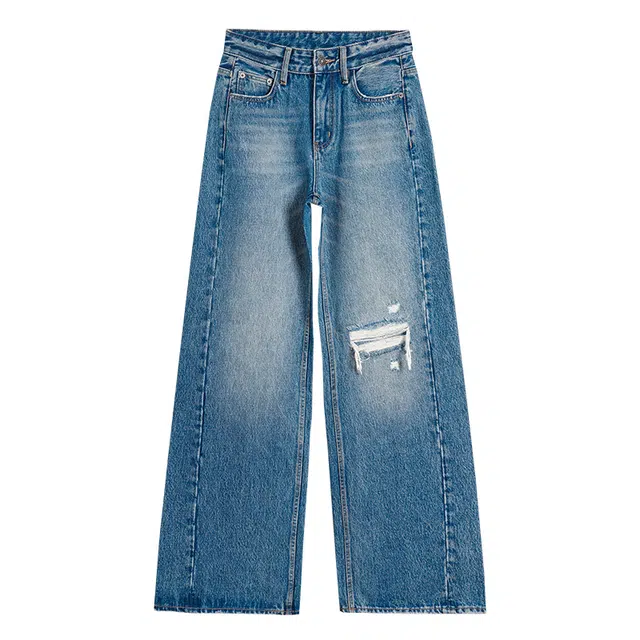 花蔓色 时尚舒适通勤简约百搭牛仔裤 女款