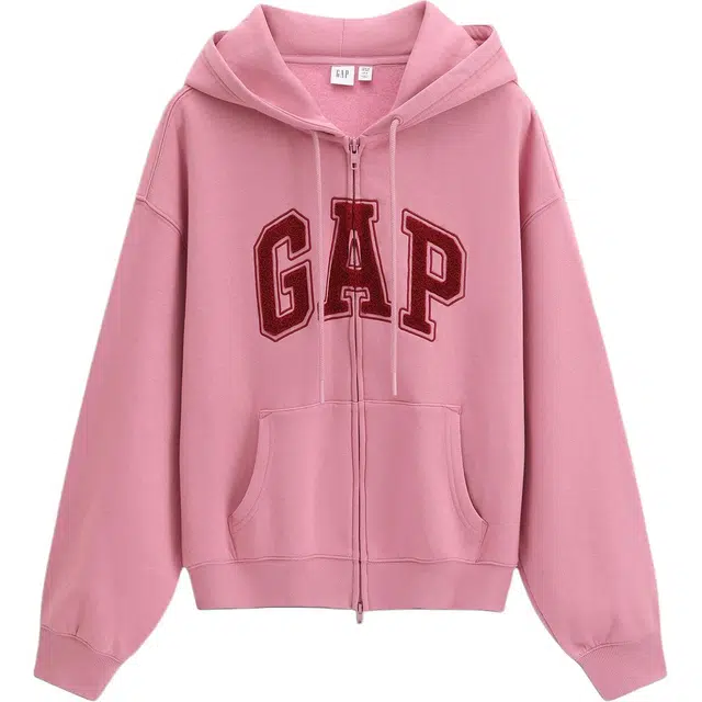 GAP Embroidered Logo Fleece Hoodie