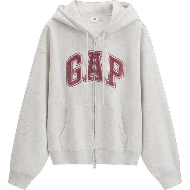 GAP Embroidered Logo Fleece Hoodie