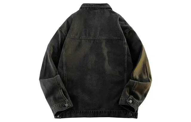 王者荣耀 美式复古水洗字母口袋个性简约嘻哈出街基础百搭户外休闲高街青少年牛仔外套 男女同款