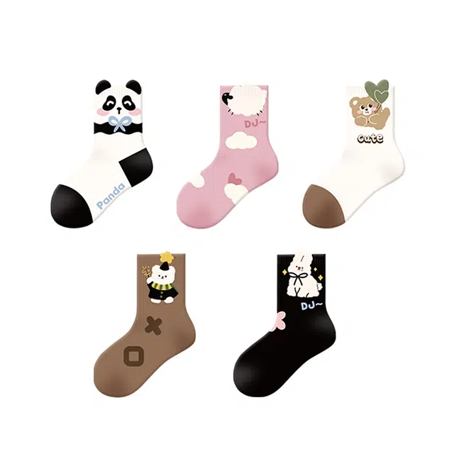 江狗 抗菌卡通可爱透气运动舒适亲肤袜子 儿童款