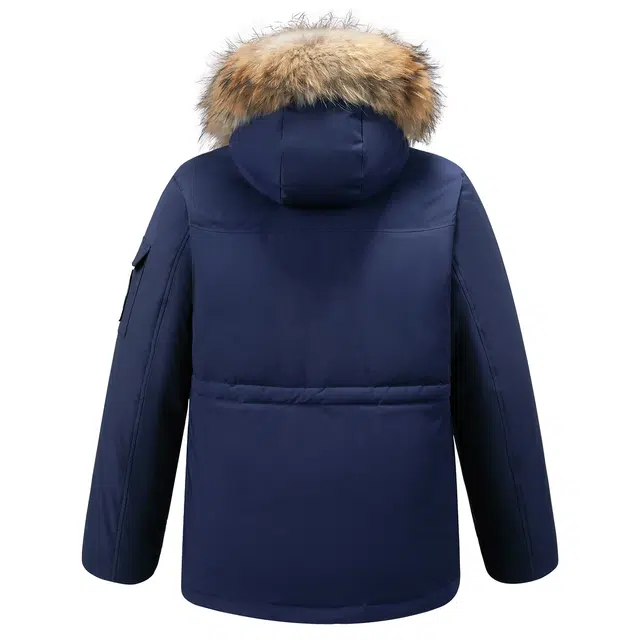 企鹅 驭雪系列 加厚保暖三防面料 纯色可脱卸帽 宽松工装外套羽绒服 男女同款