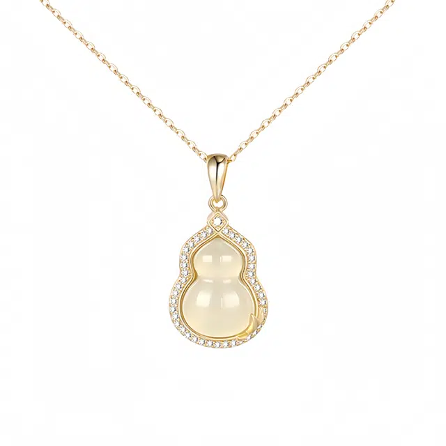 金碧鸢 小众设计简约时尚优雅浪漫精致可爱轻奢百搭葫芦轻奢小众高级感#好运 玉髓 项链 女款