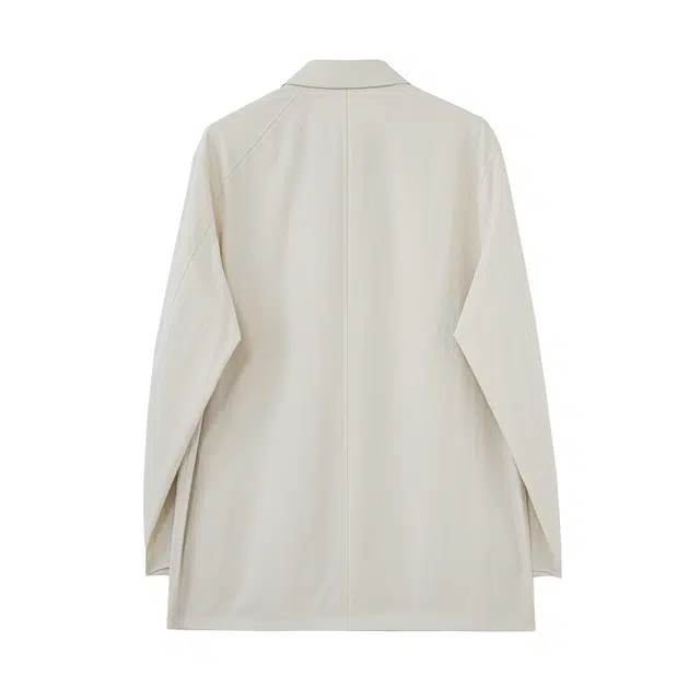 丹宁哲学 都市穿梭者系列 防风科技无缝贴合工艺春季纯色长袖翻领标准风衣 男款