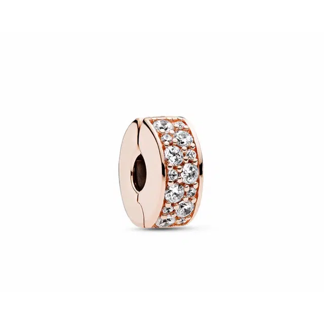 Pandora Sparkling Elegance Silicone Clip Rose Gold