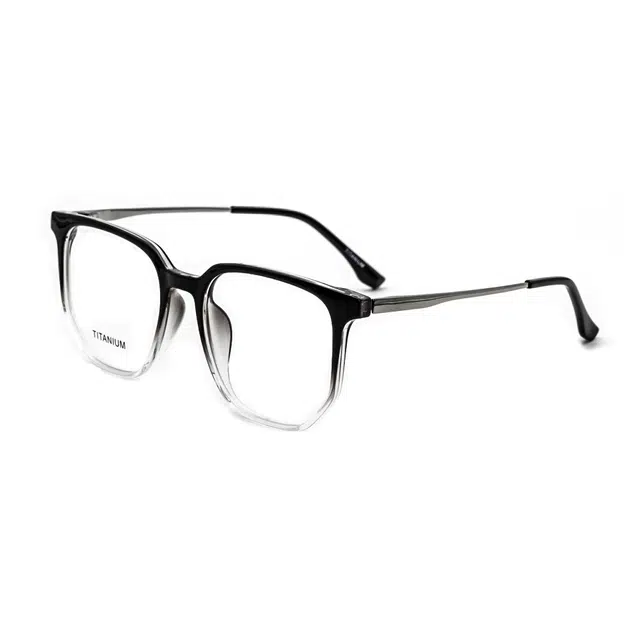 【可配近视】 小罗弟 眼镜超轻 方形 光学镜架 男款 渐变黑色