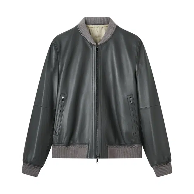 九牧王男裤专家 奢感轻盈自在舒适外套时尚百搭长袖皮衣 男款