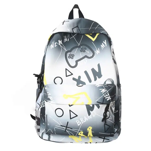 南潇湘 开学书包高级感高颜值大容量女高中生大学生美式上课旅游出行百搭背包 尼龙 双肩包 男女同款情侣款 白色/卡其色/绿色/蓝色