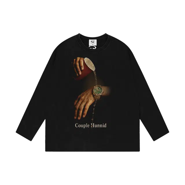 Couple Hunnid Vintage Print Long Sleeve Tee