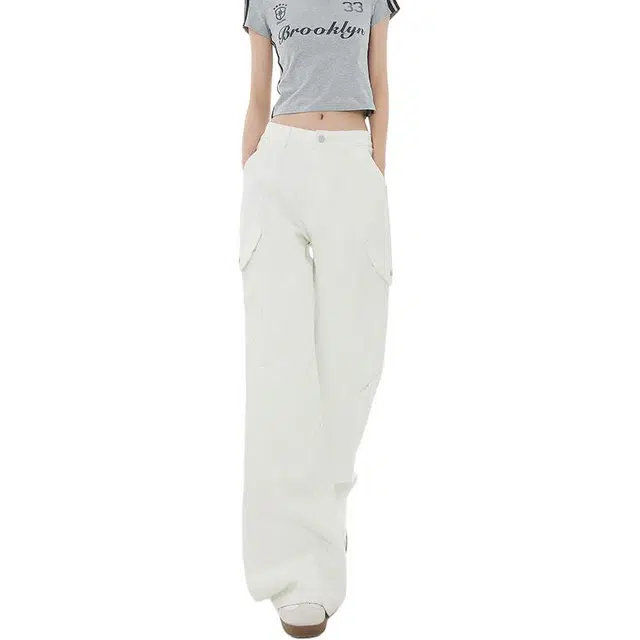 极限涡轮 美式弯刀褶皱弧形镰刀宽松阔腿直筒显瘦百搭休闲裤 男女同款