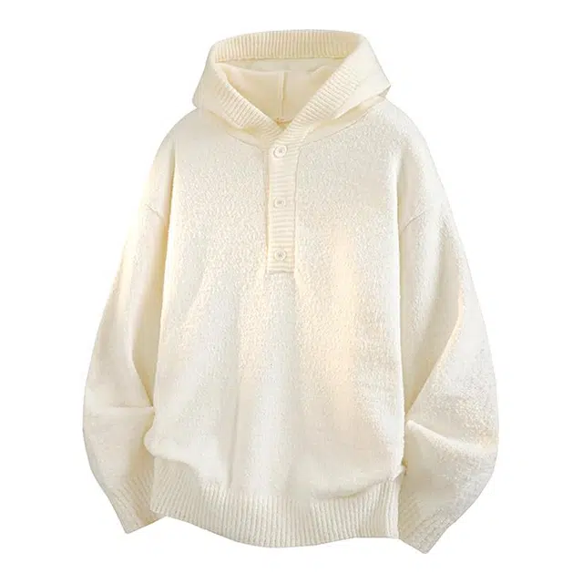 金盾 连帽美式纯色百搭休闲针织衫 男款