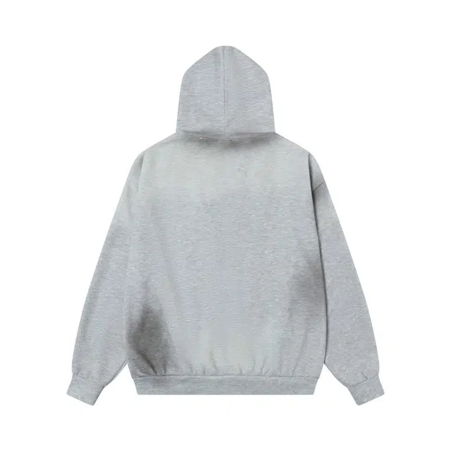 艾梵斯贝 美式复古运动风潮流高级感脏洗做旧球衣无性别日常通勤百搭个性街头简约时尚休闲高街连帽开衫卫衣 男女同款