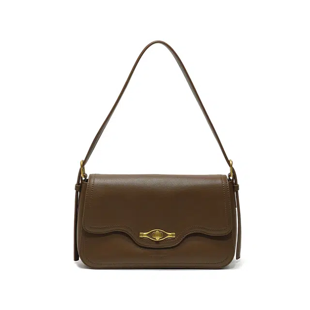 西木汀 过期情书 小众设计高级感通勤百搭时尚腋下包 牛皮 斜挎单肩包 常规 女款 可可棕/米灰色/深邃黑